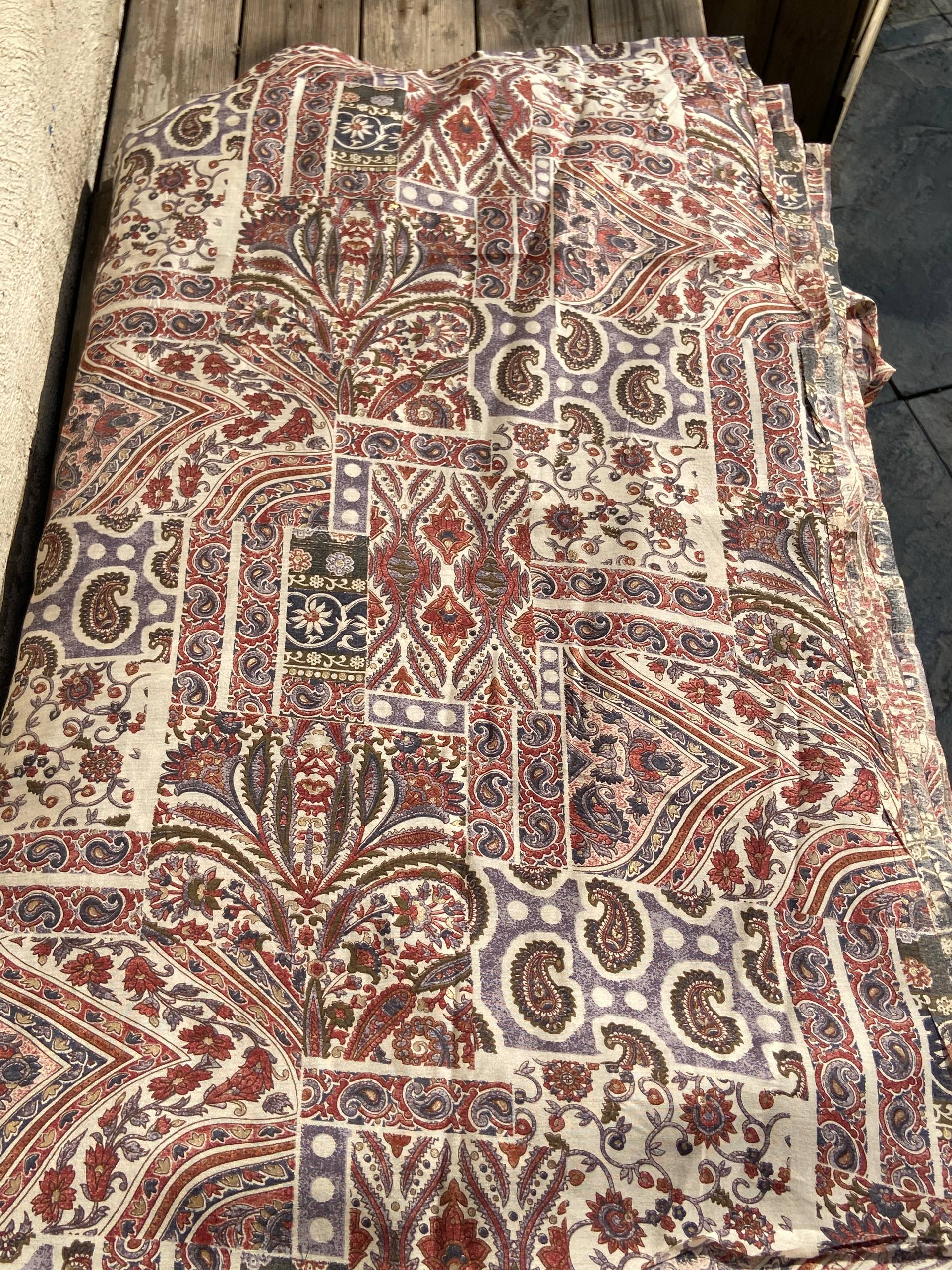 پارچه نخ ابریشم طلاکوب هندی اصل عرض 110 سانت
